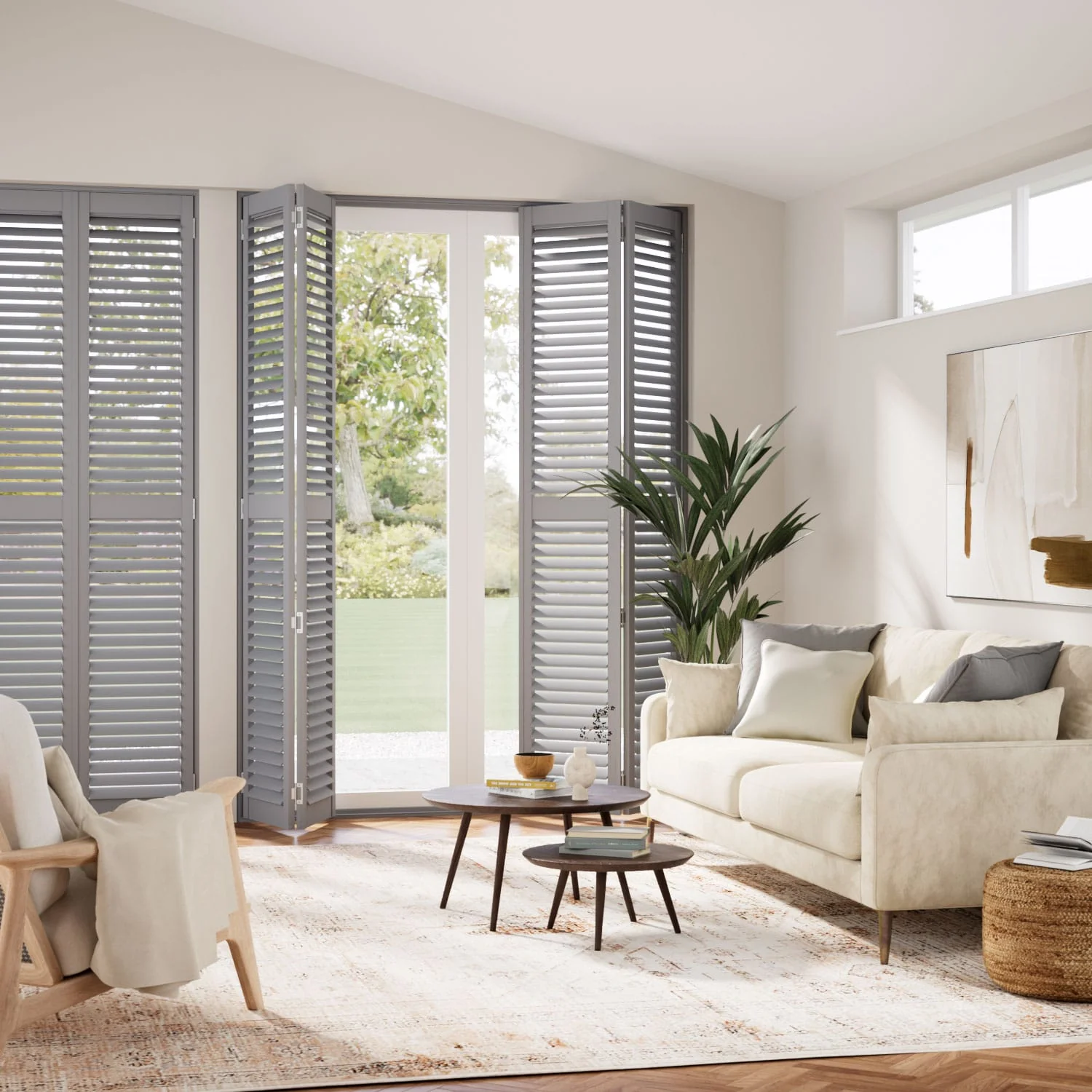 San Jose Premium French Grey Shutter Blinds - Image 2