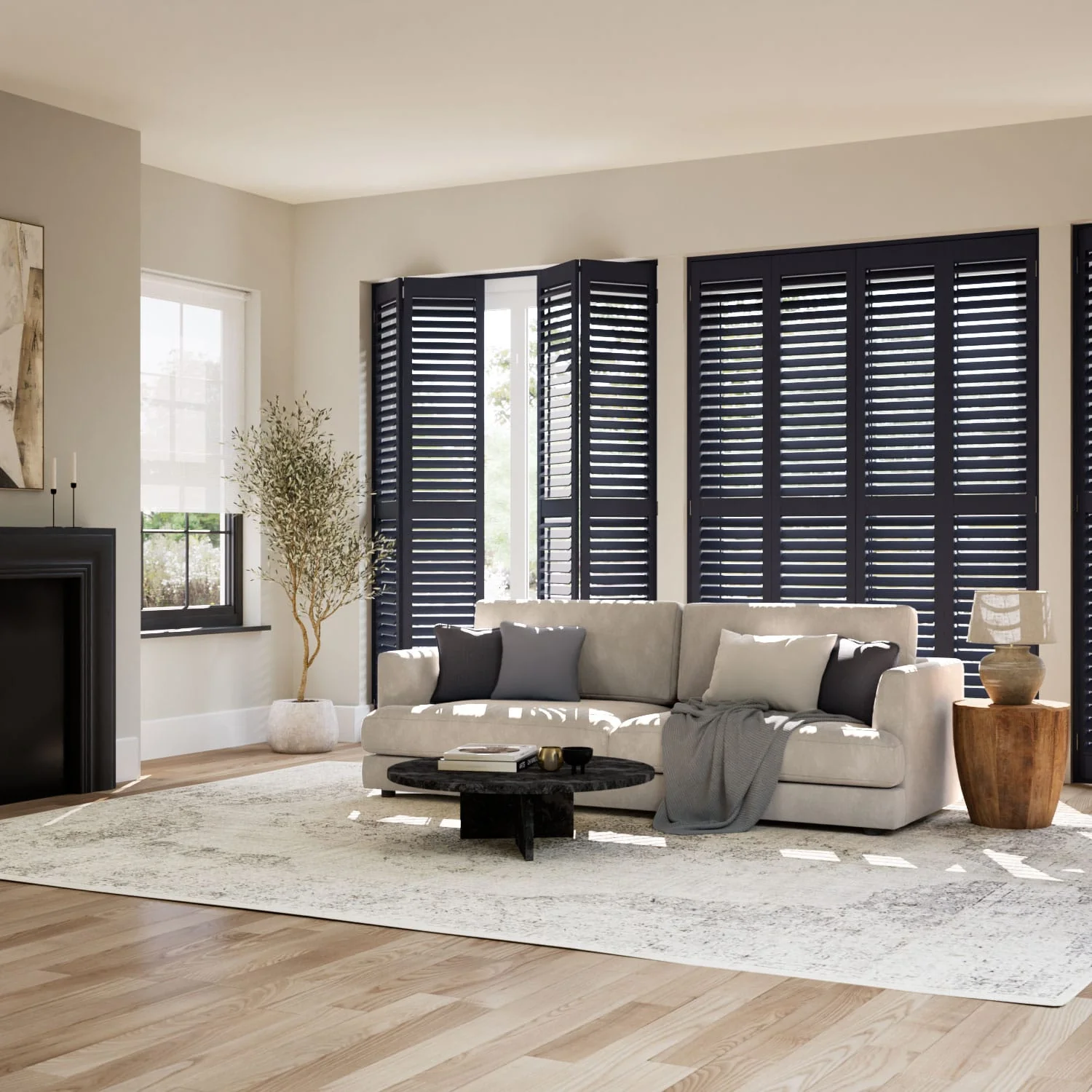 San Jose Premium Midnight Blue Shutter Blinds - Image 2