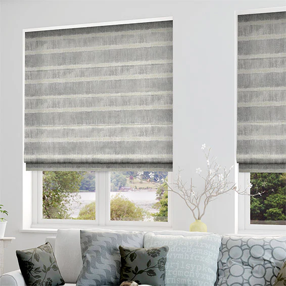 Santorini Silver Fog Roman Blind - Image 2