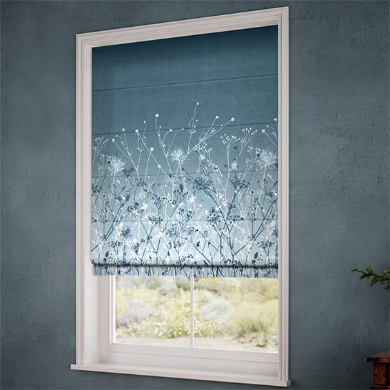 September Meadow Smoke Blue Roman Blind - Image 2