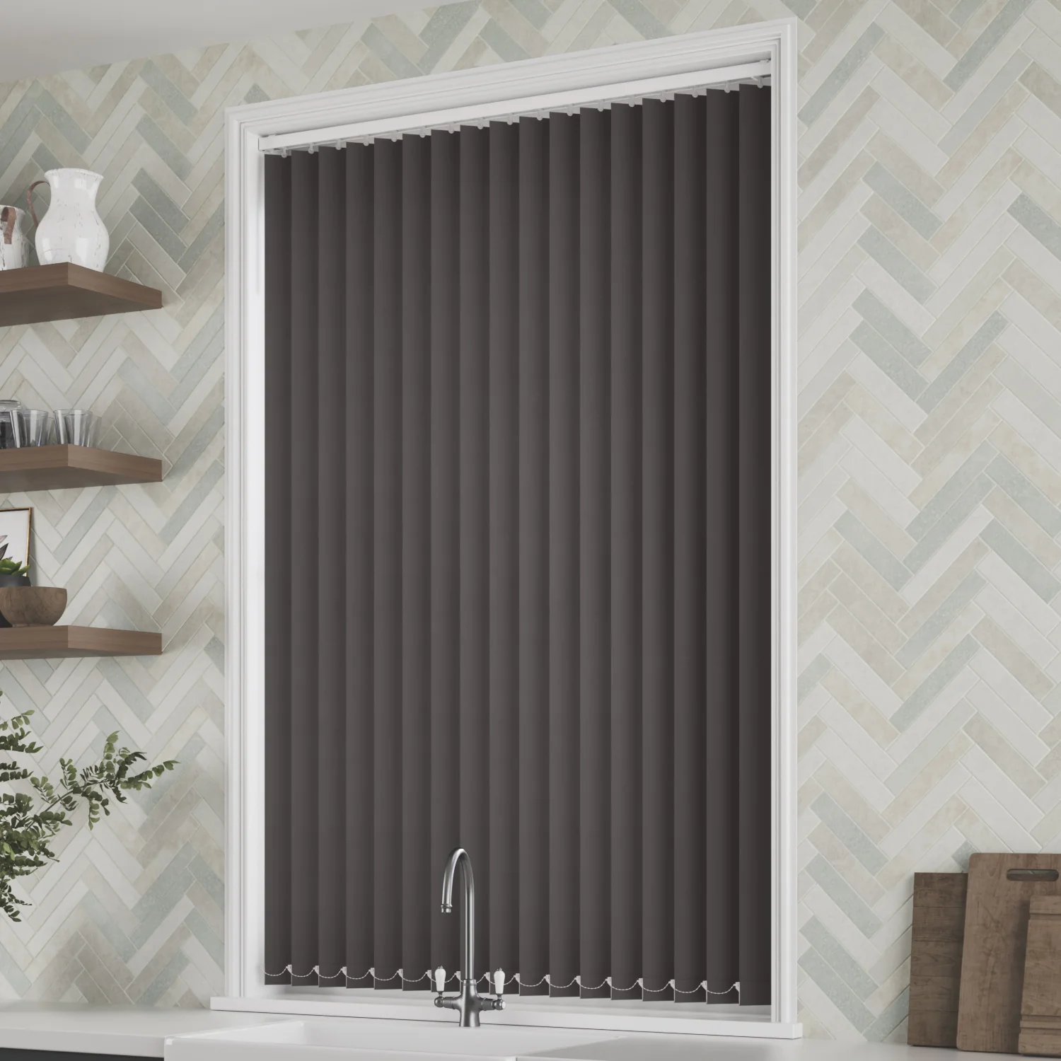 Sevilla Charcoal Vertical Blind - Image 2
