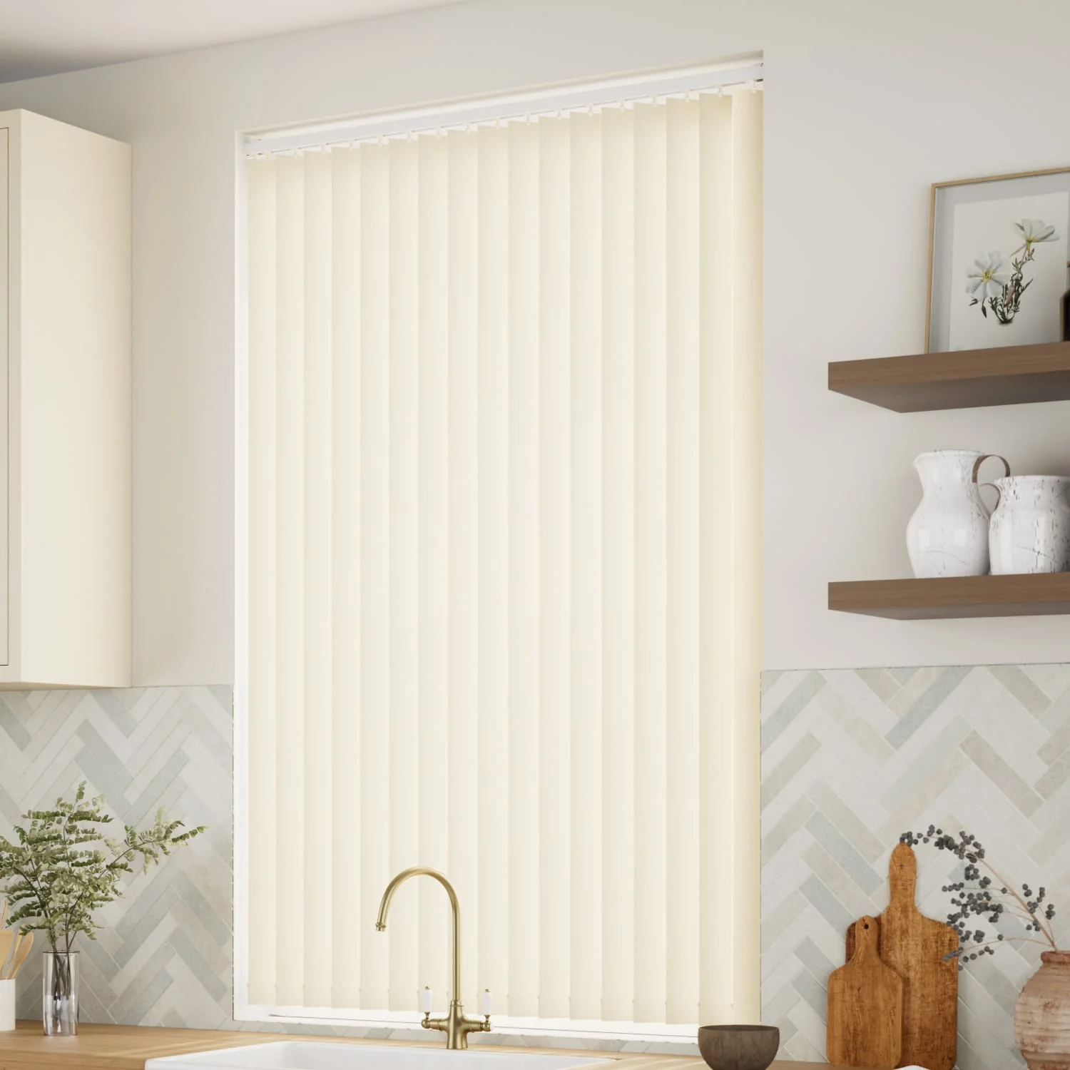 Sevilla Cottage Cream Vertical Blind - Image 3