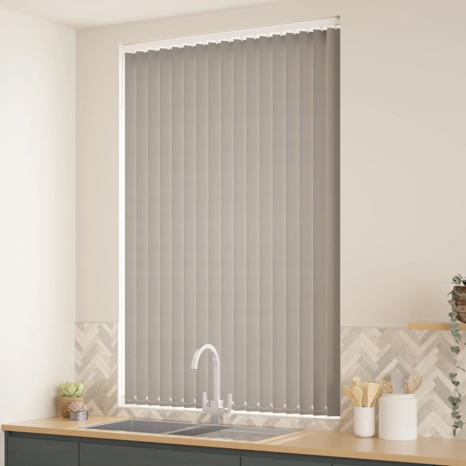 Sevilla Tranquility Stone Vertical Blind - Image 2