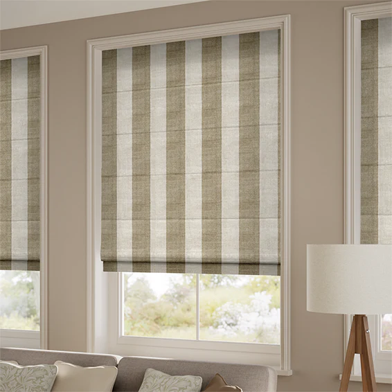 Shoreham Linen Coffee & Cream Roman Blind - Image 2