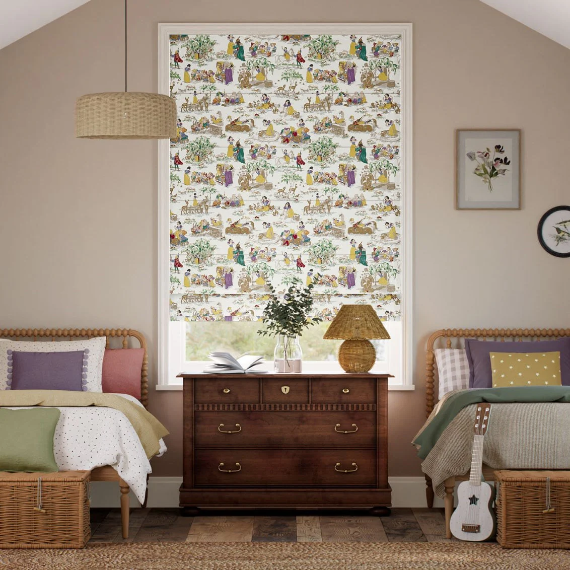 Snow White Ivory Roman Blind