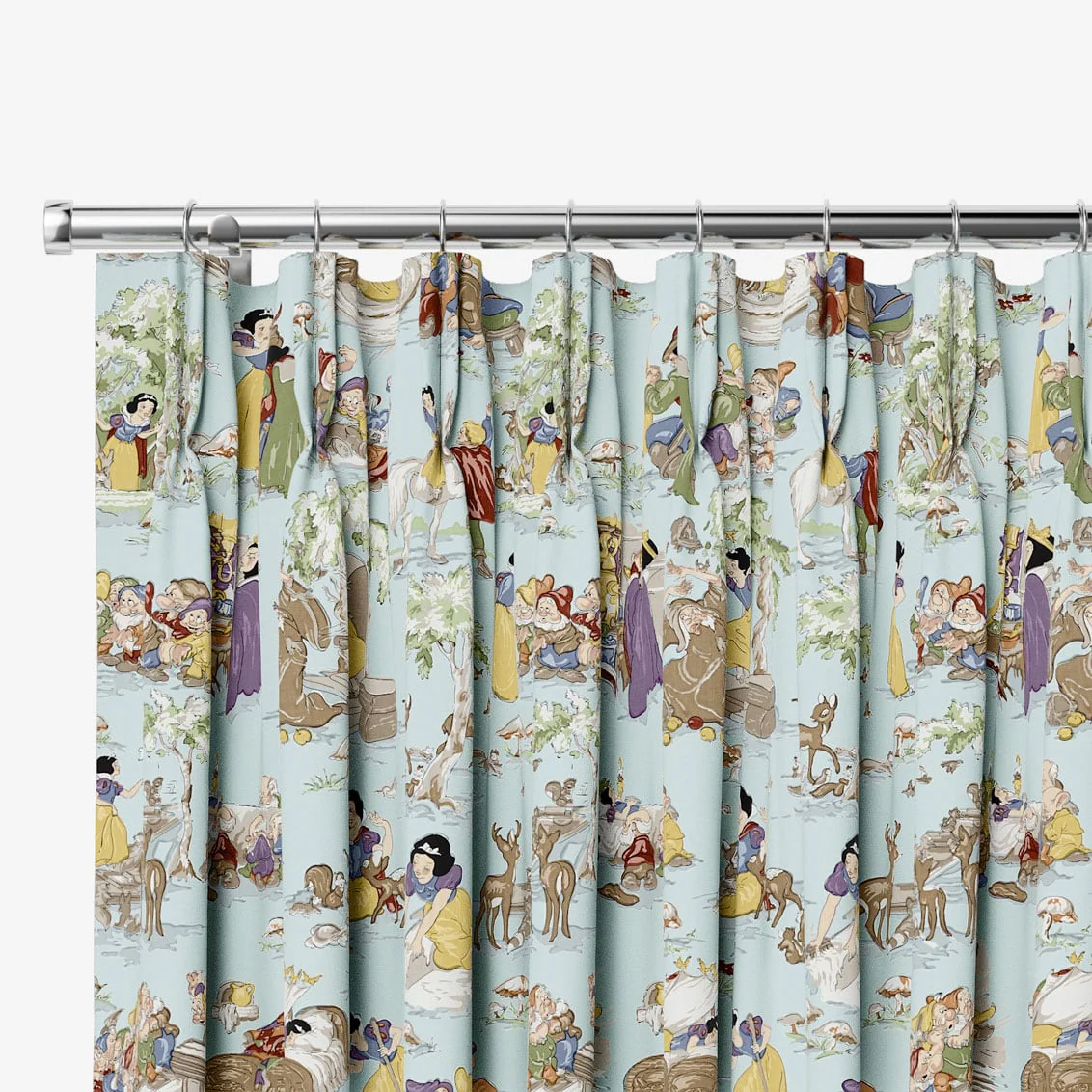 Snow White Sky Blue Curtains - Image 2