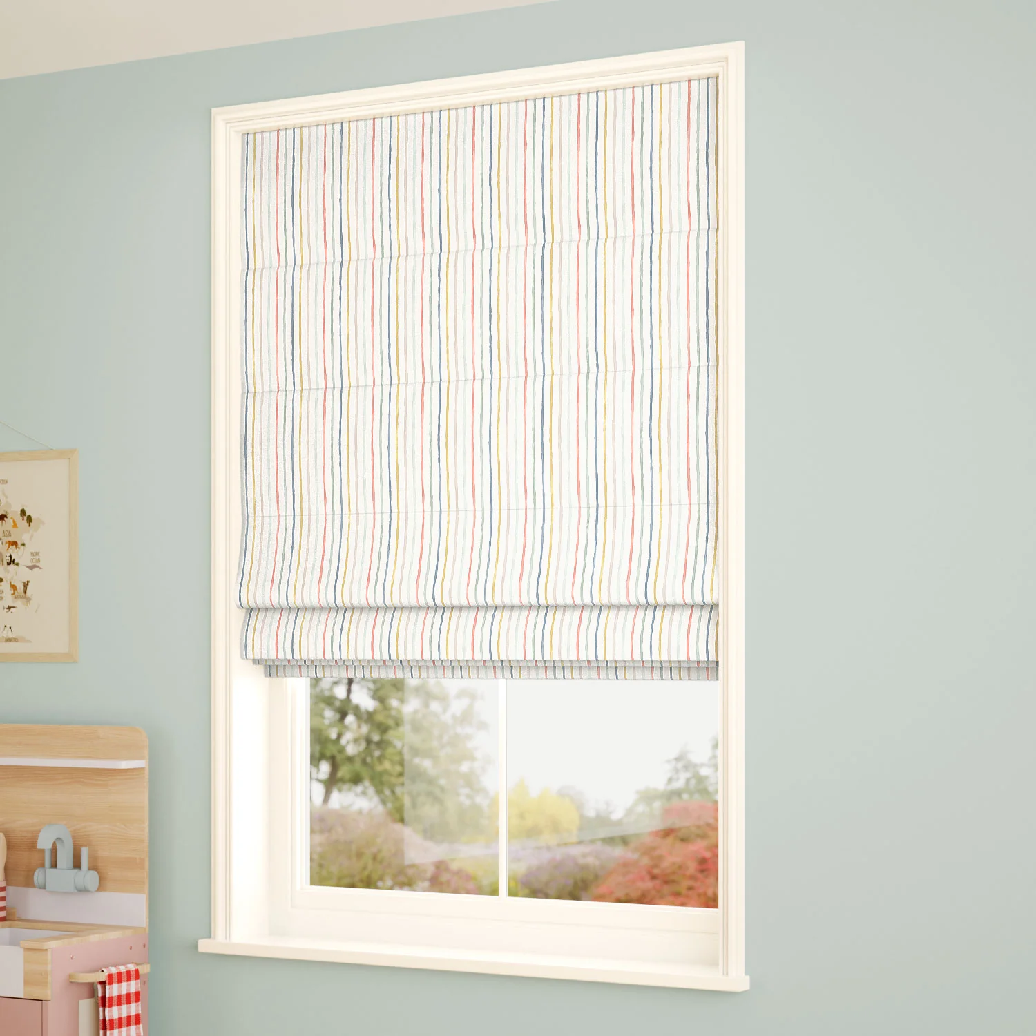 Suki Stripe Mineral Roman Blind - Image 2