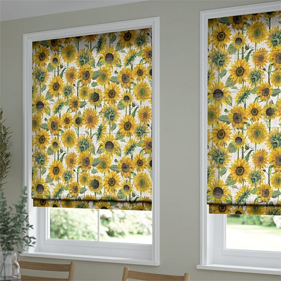 Sunflowers Yellow Roman Blind - Image 2