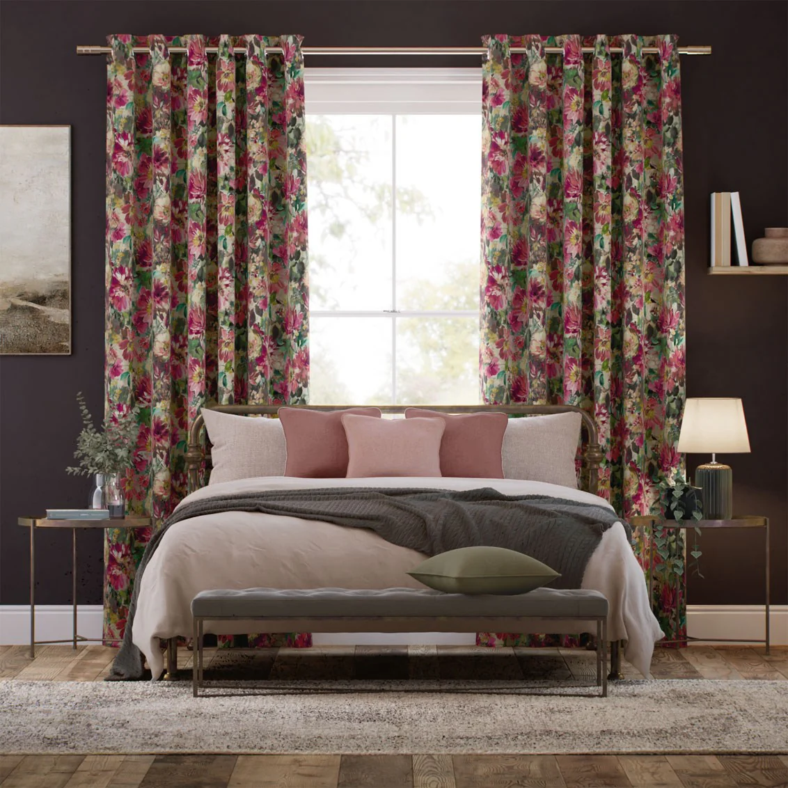 Tahiti Cerise Curtains
