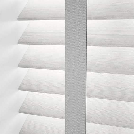 Tampa Cool White & Silver Faux Wood Blind - Image 3