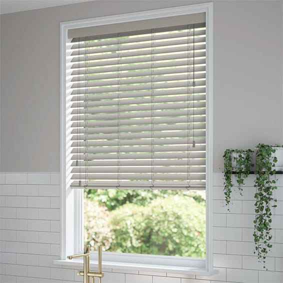 Tampa Tonal Grey Faux Wood Blind - Image 2