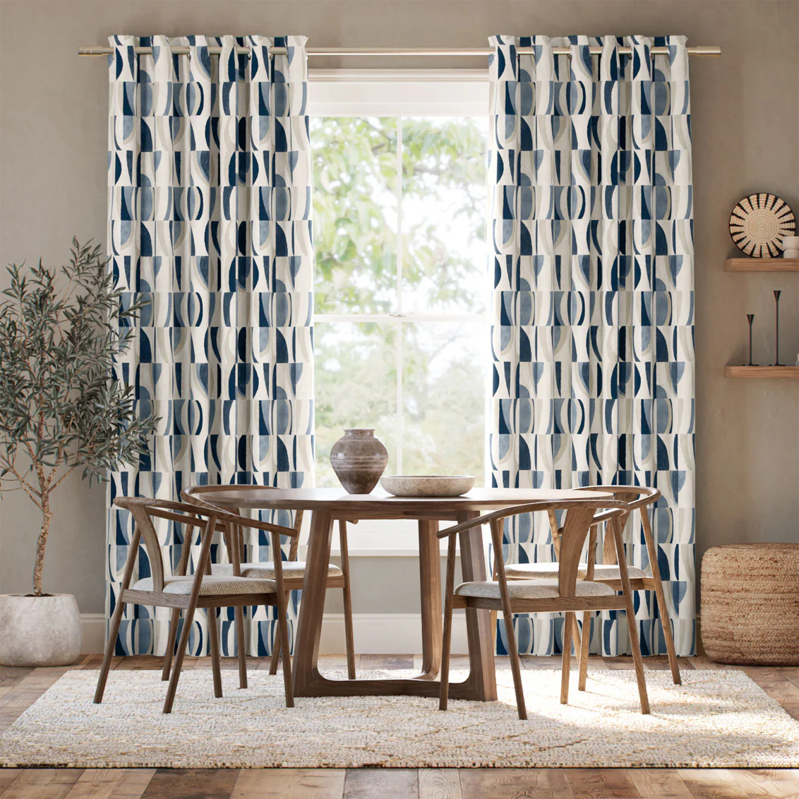 Torillo Denim & Sand Curtains