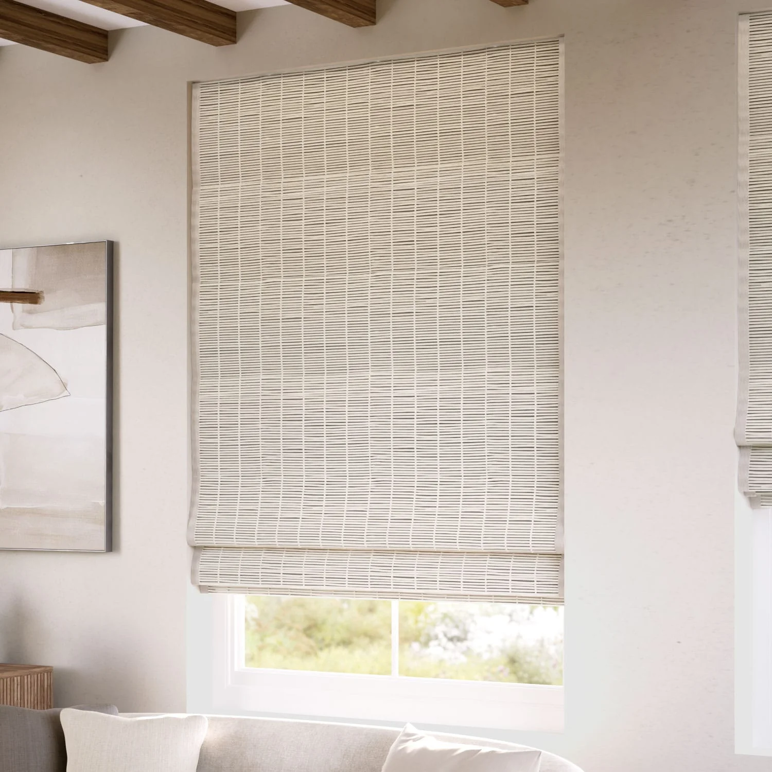 Tulum Blackout Birch & Pumice Roman Blind - Image 2