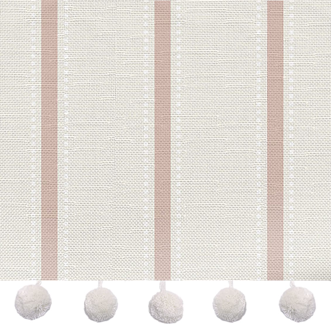 Twill Stripe Blush & Chalk Trimmed Roman Blind - Image 2