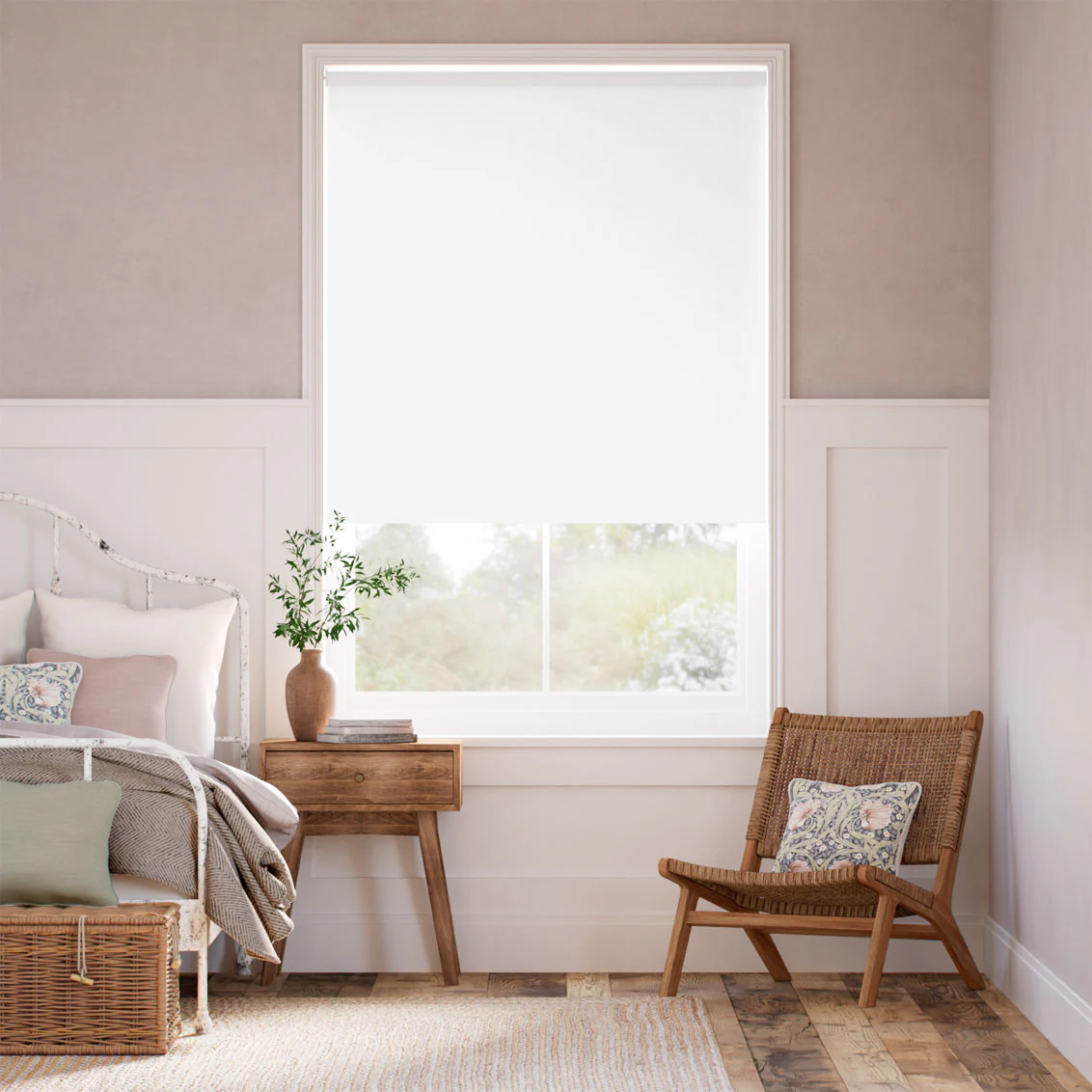 Twist2Go Cadiz Blackout White Roller Blind