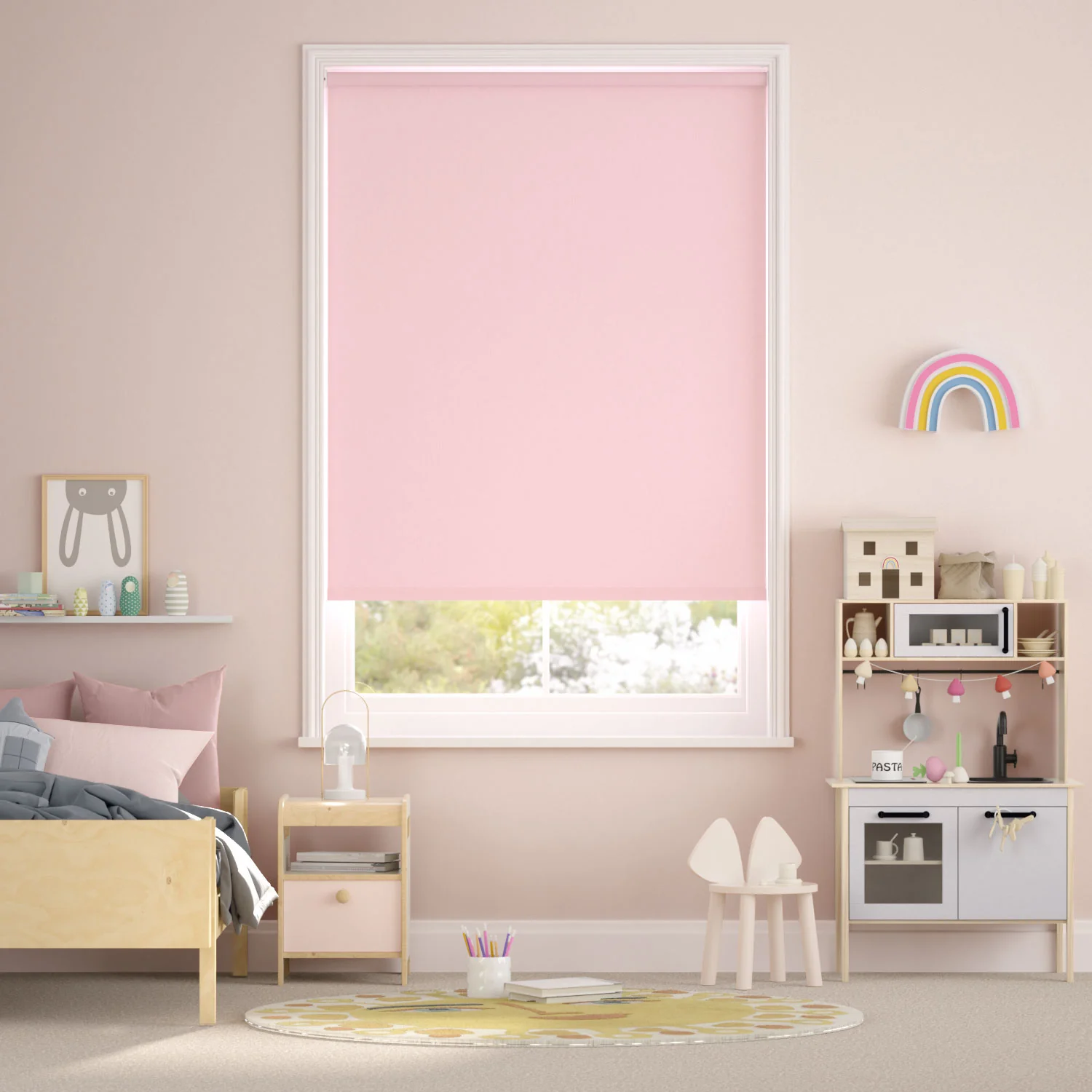 Twist2Go Sevilla Blackout Candyfloss Roller Blind