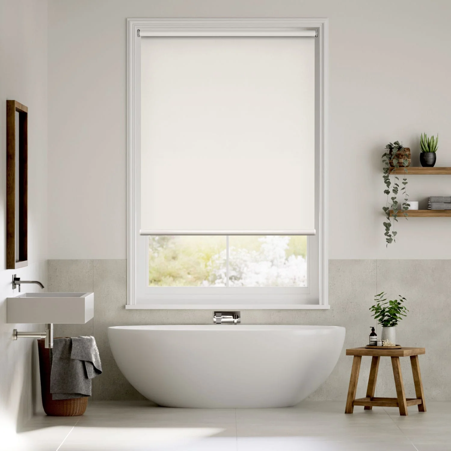 Twist2Go Titan Blackout Alabaster Roller Blind