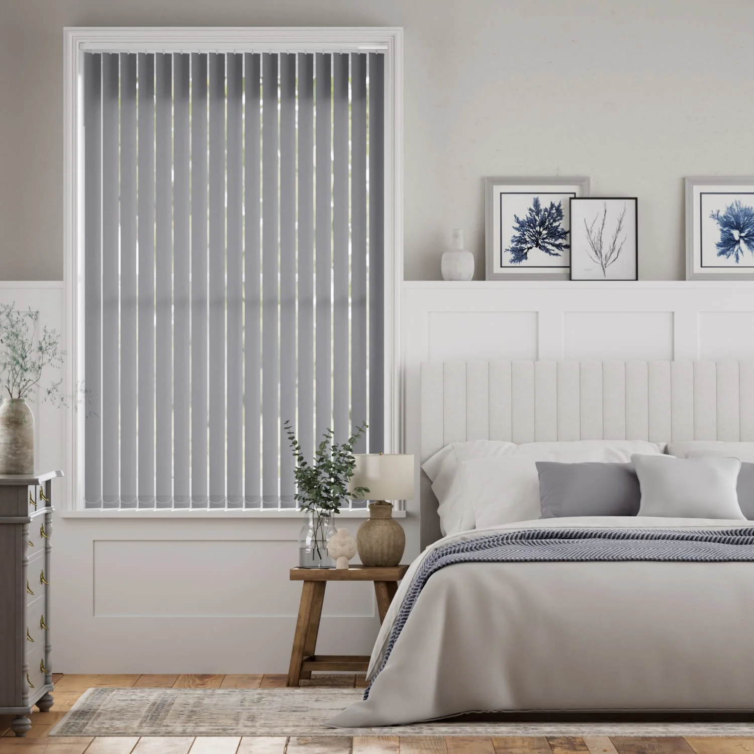 Valencia Seaside Grey Vertical Blind