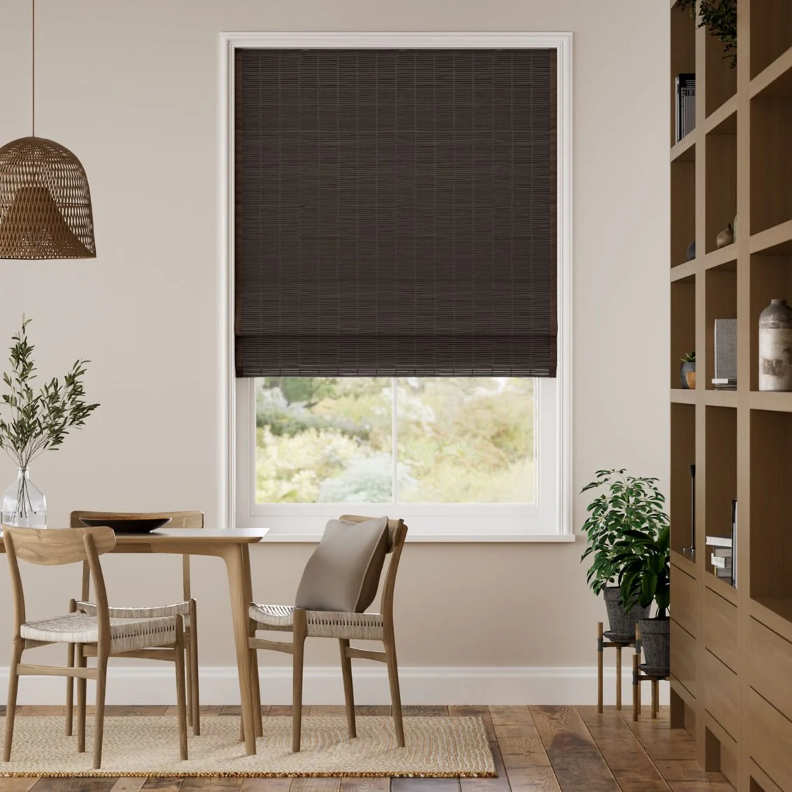 Vanua Blackout Umber & Acorn Roman Blind