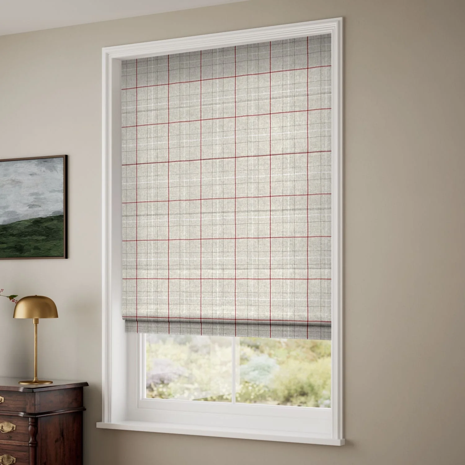 Washington Crimson Roman Blind - Image 2
