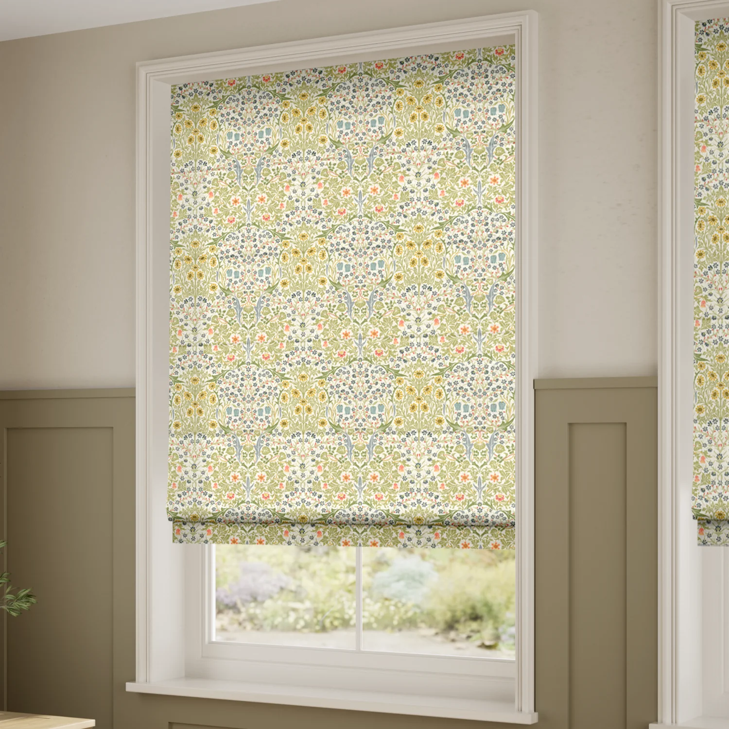 William Morris Blackthorn Spring Meadow Roman Blind - Image 2