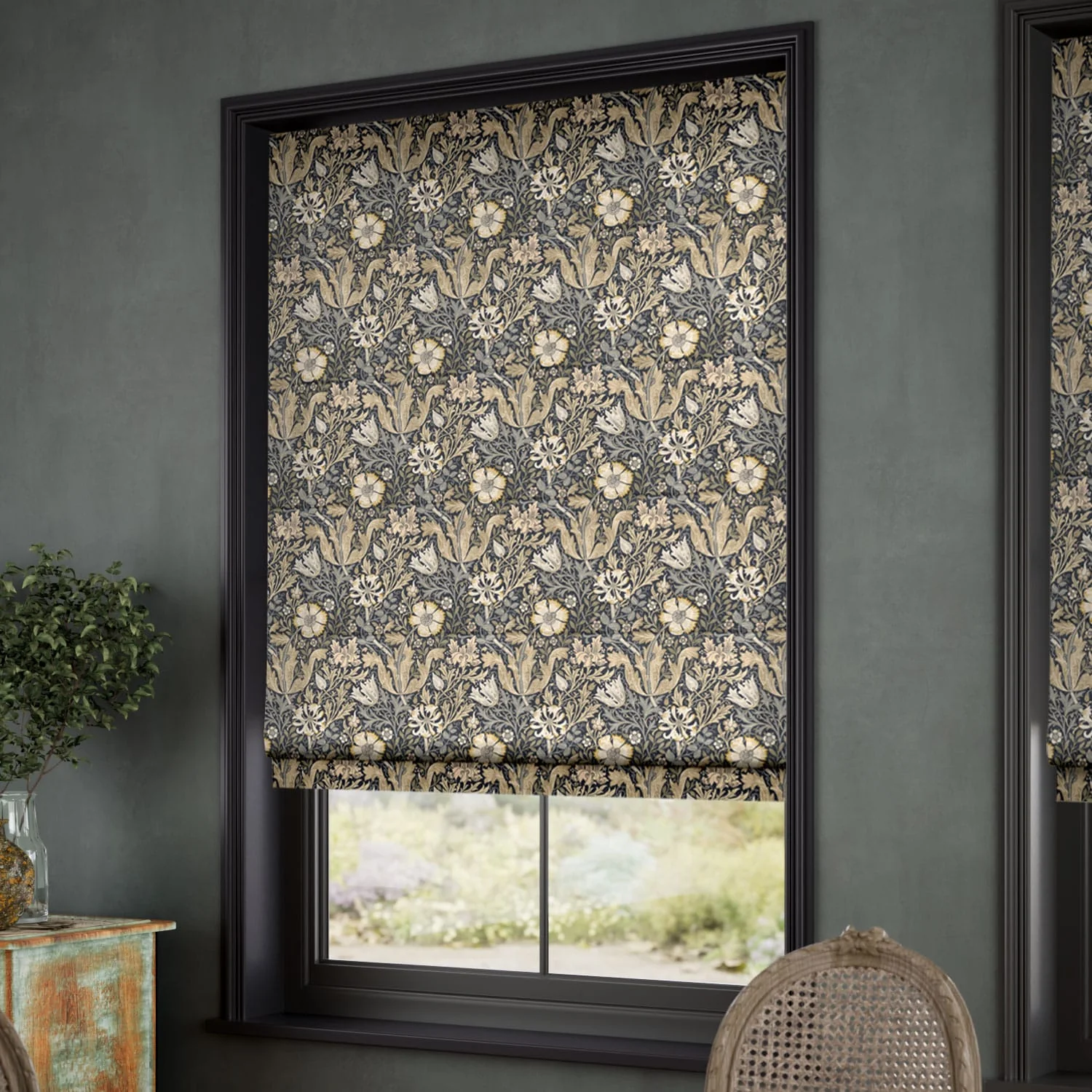 William Morris Compton Noir Roman Blind - Image 2