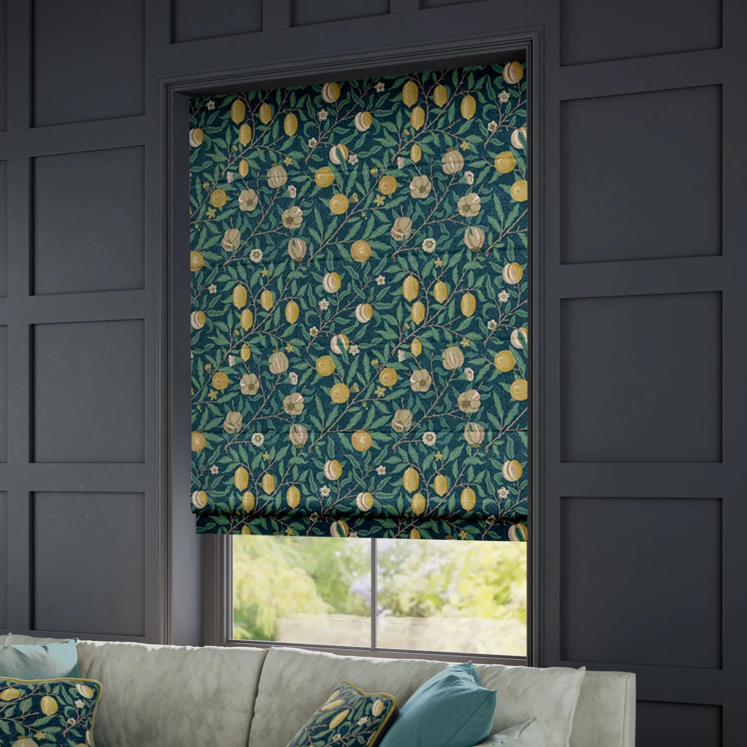William Morris Fruit Aegean Roman Blind - Image 2