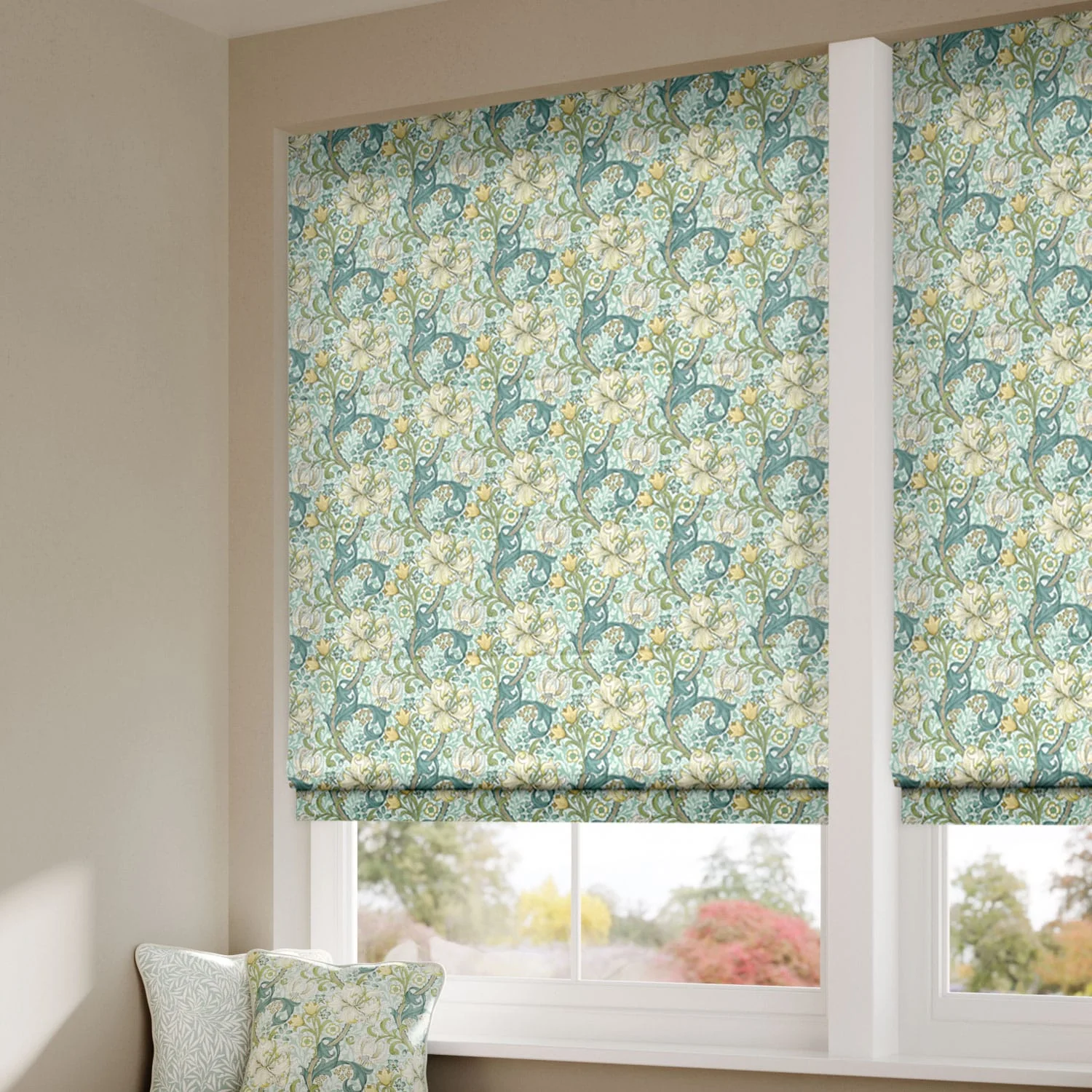 William Morris Golden Lily Opal Roman Blind - Image 2