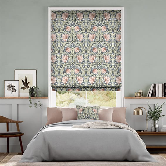 William Morris Pimpernel Blush Roman Blind