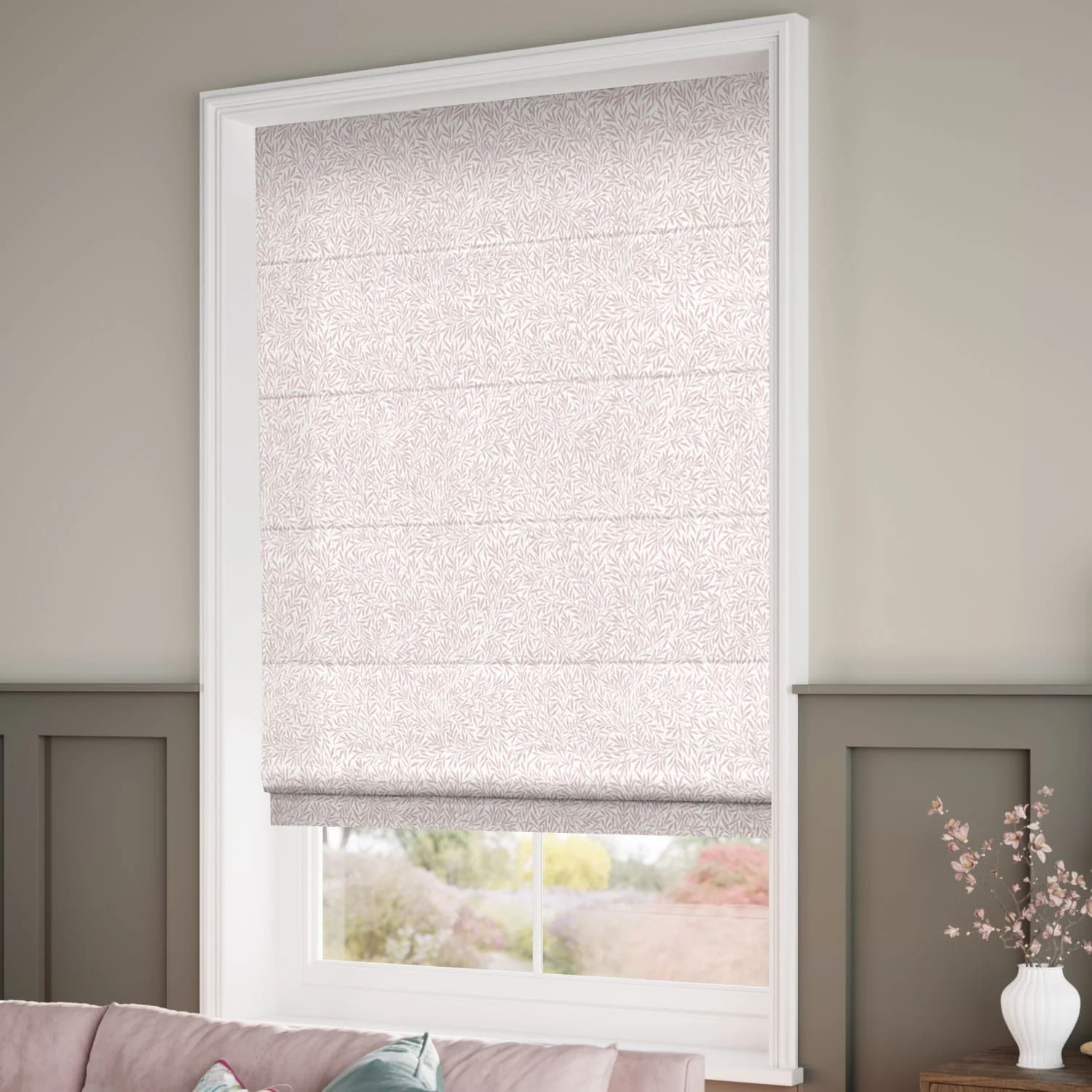 William Morris Willow Blush  Roman Blind - Image 2