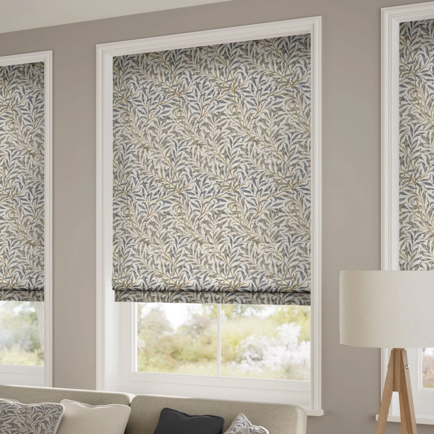 William Morris Willow Bough Mink Roman Blind - Image 2