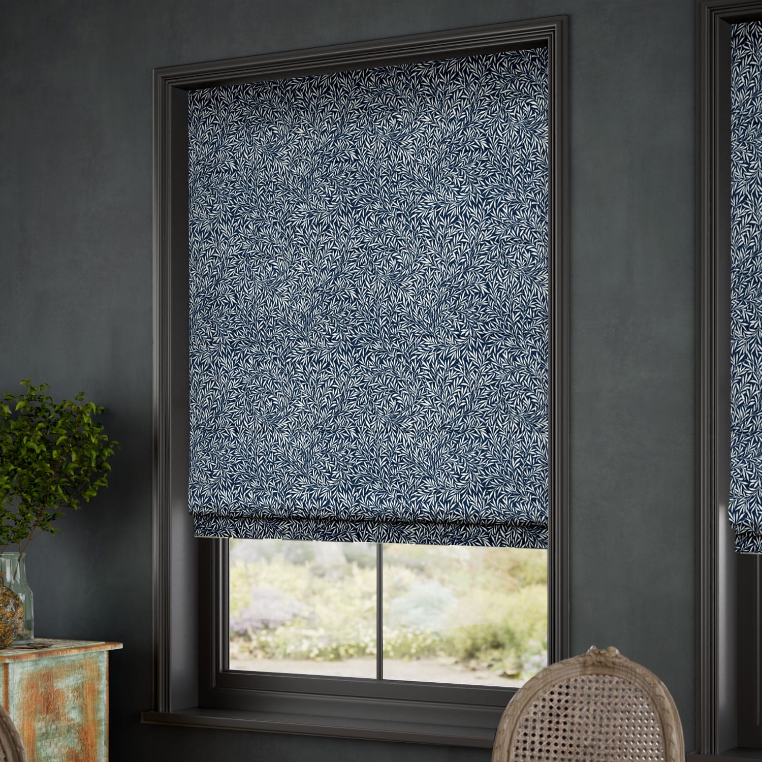 William Morris Willow Ink Roman Blind - Image 2