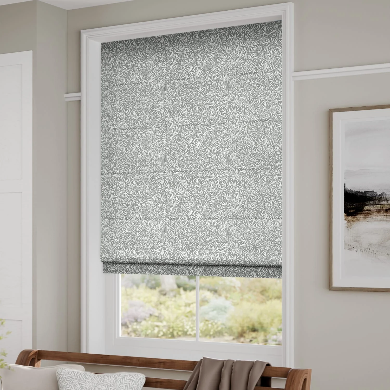 William Morris Willow Steeple Grey Roman Blind - Image 2