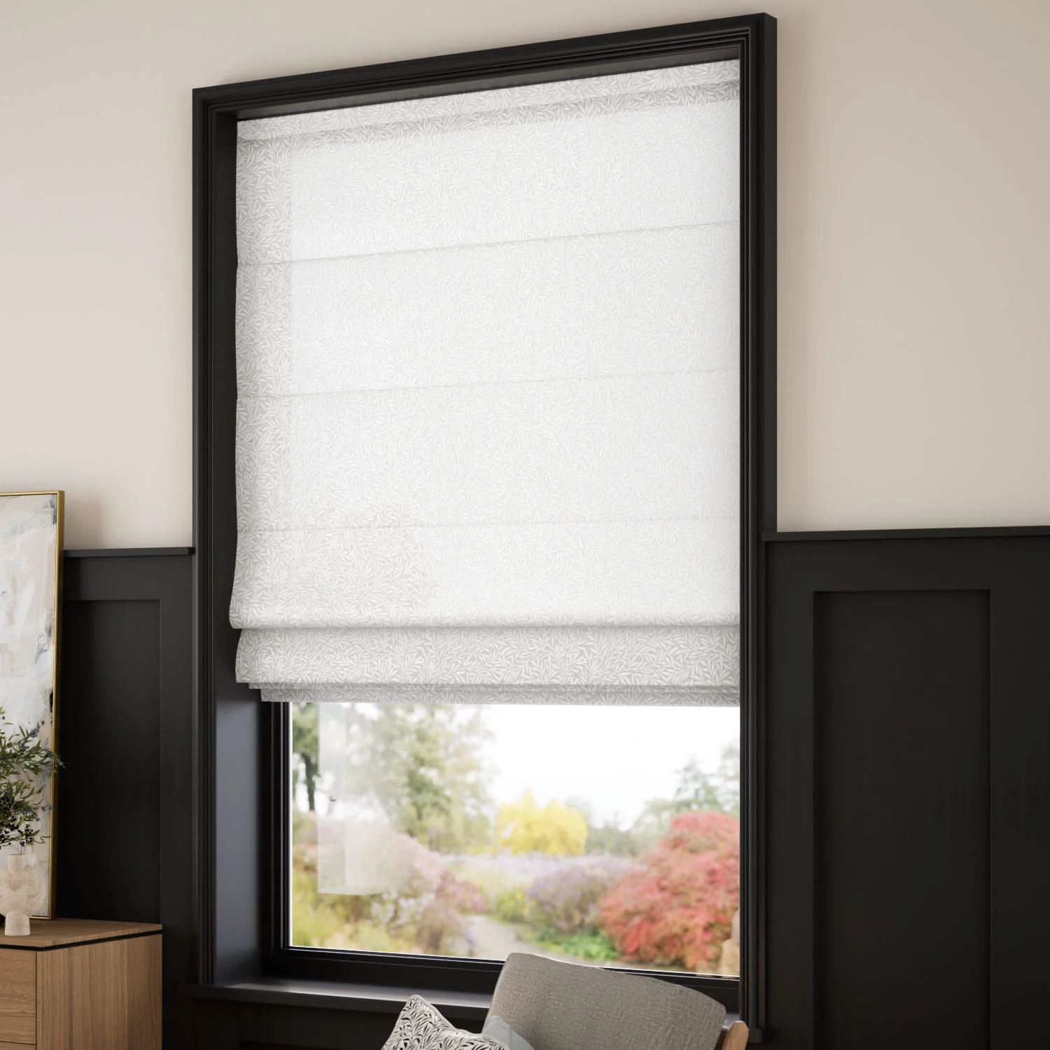 William Morris Willow Voile Chantilly Roman Blind - Image 2