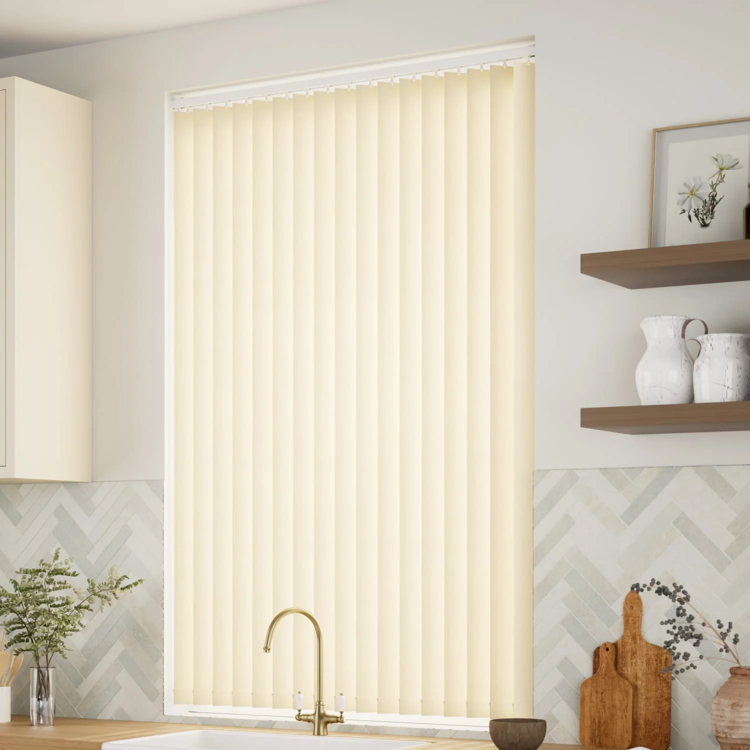 Williamsburg French Cream Vertical Blind - Image 2